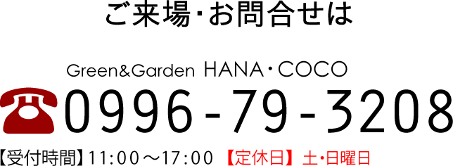 電話でのお問い合わせ 0996793208